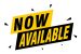 Available now label, badge, seal or burst flat vector icon for apps and websites